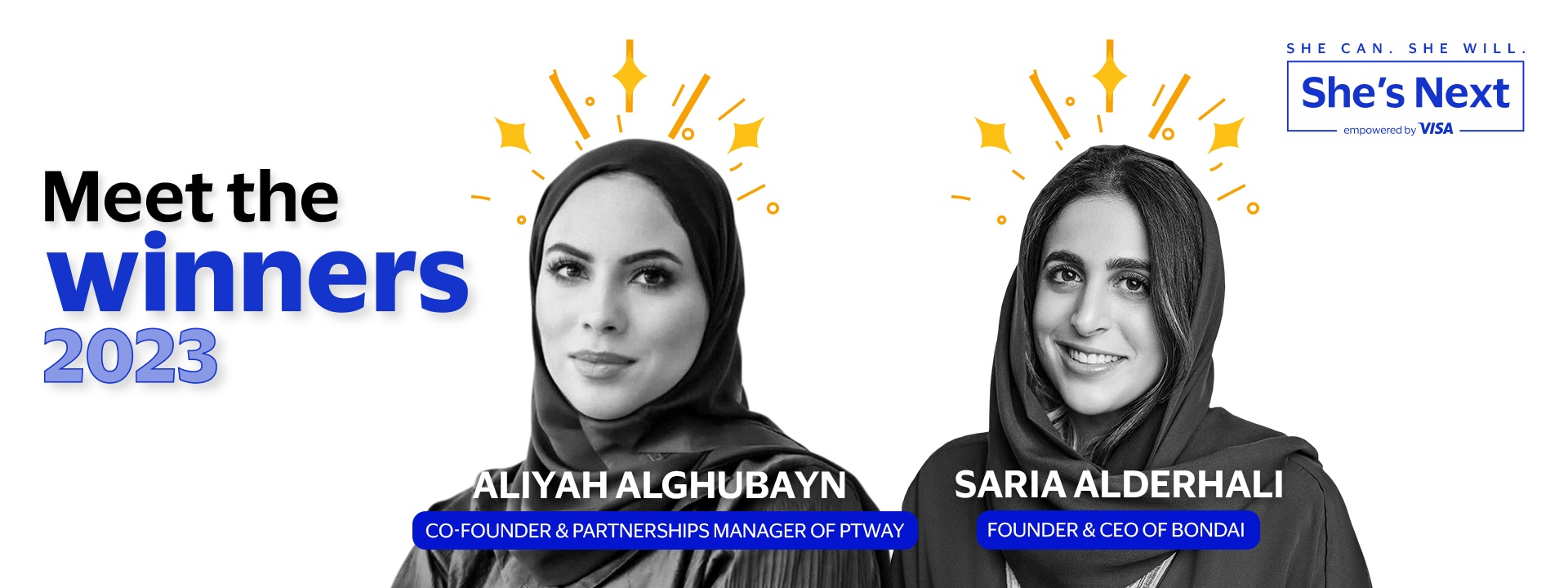 Meet the winners 2023 Aliyah Alghubayn and Saria Alderhali