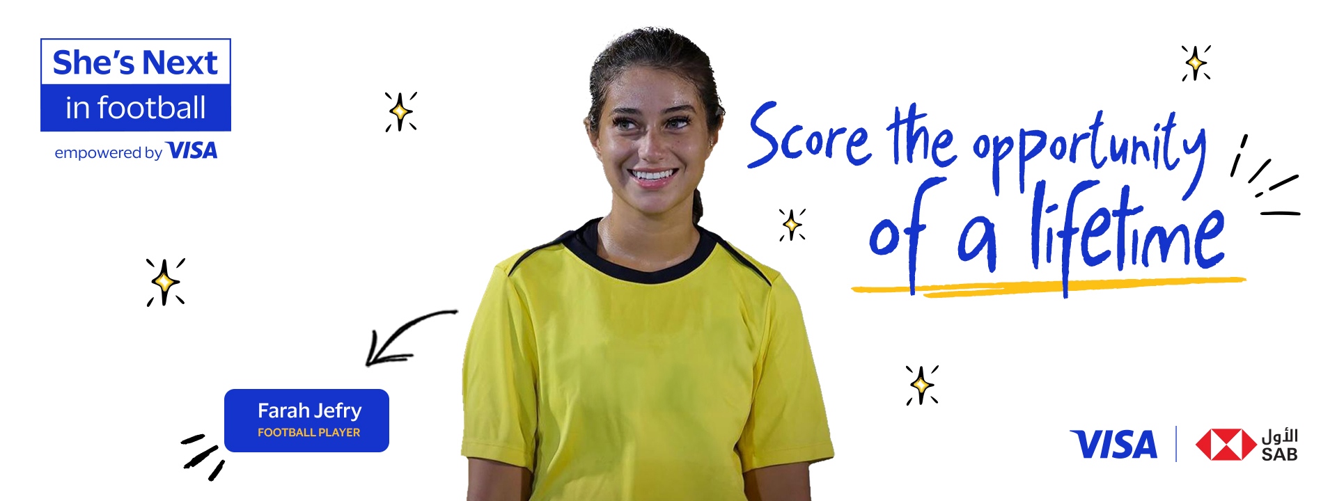 She's Next in Football. Score the opportunity of a lifetime