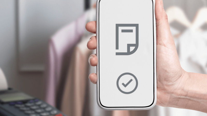Receive an electronic check on the phone